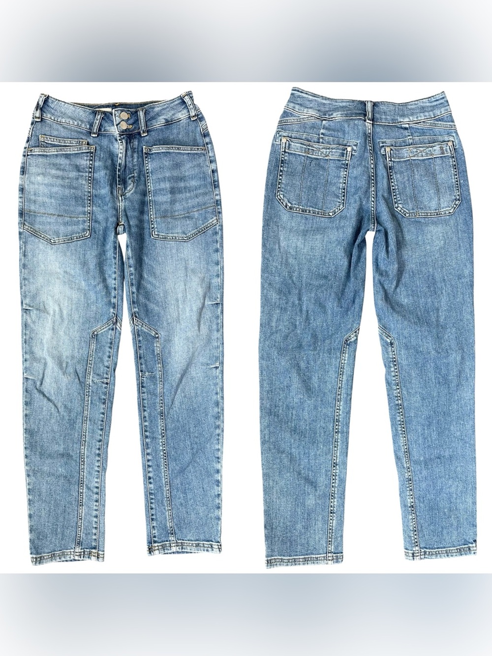 Anthropologie Pilcro “The Wanderer” Utility Carpenter Mid Rise Jeans Size 25